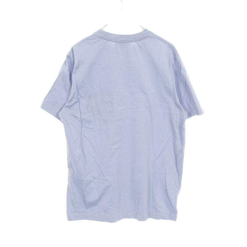 HERMES H 刺繡口袋 T 卹上衣棉藍色二手男款尺寸 M-1