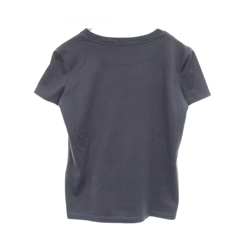 愛馬仕 (HERMES) 女士短袖棉質T卹，海軍藍，二手，#34-1