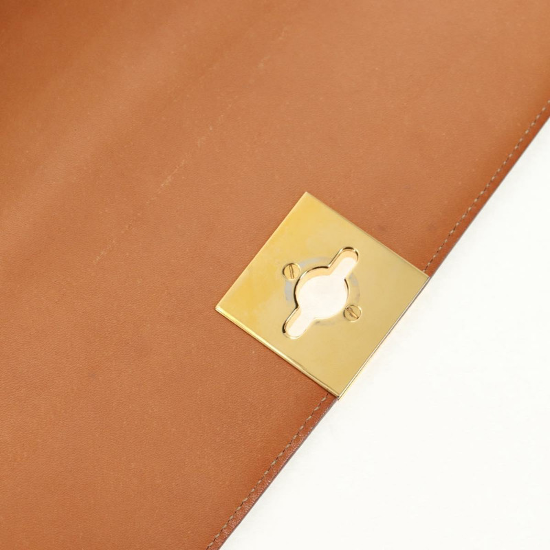 【日本直送】CELINE Macadam帆布手提包 PVC皮革 2way Brown Gold Auth am9343V-9