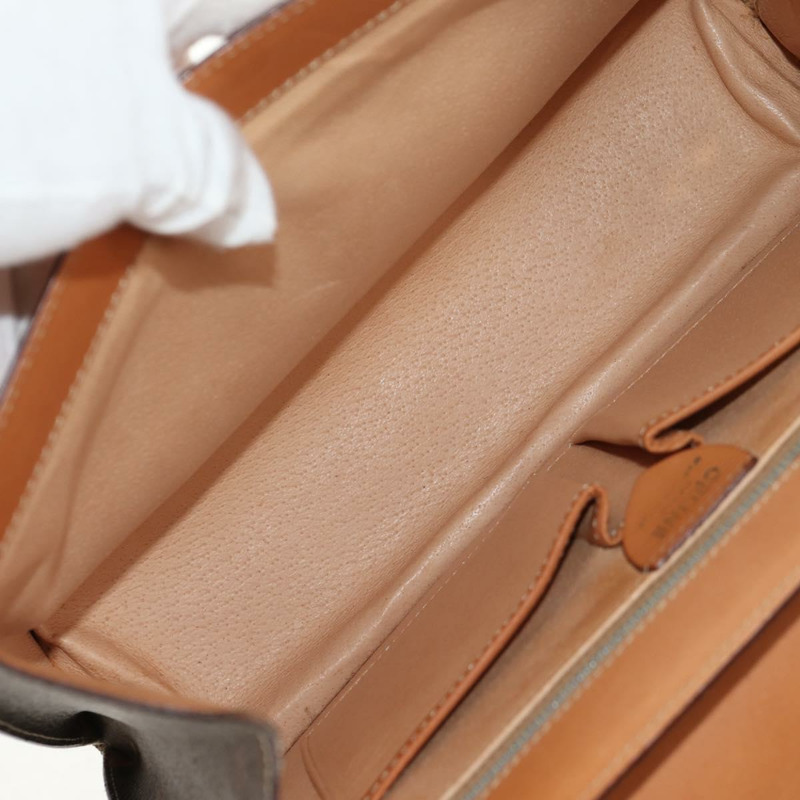 【日本直送】CELINE Macadam帆布手提包 PVC皮革 2way Brown Gold Auth am9343V-10