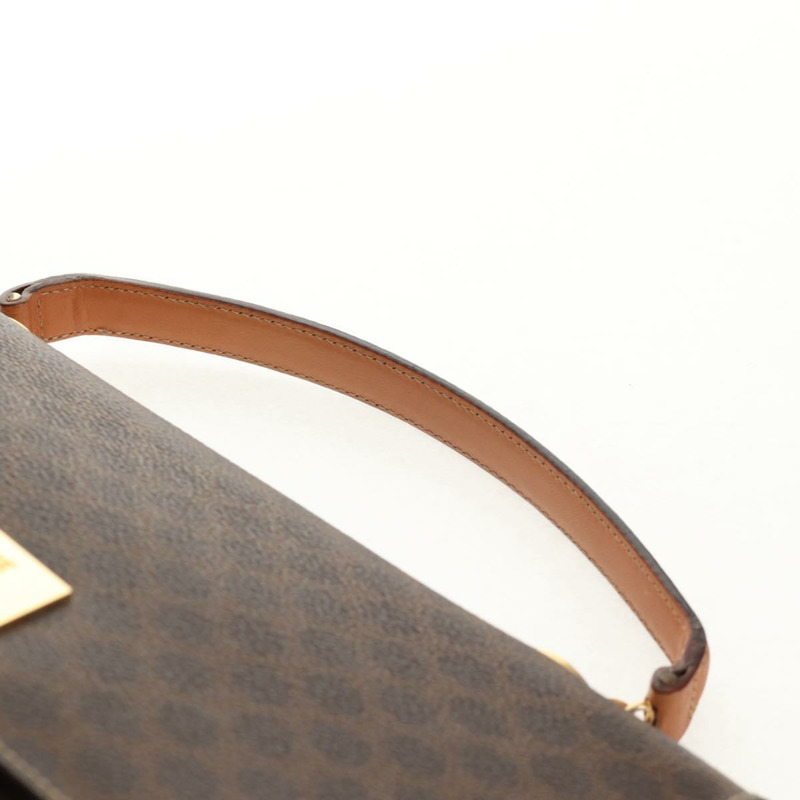 【日本直送】CELINE Macadam帆布手提包 PVC皮革 2way Brown Gold Auth am9343V-13