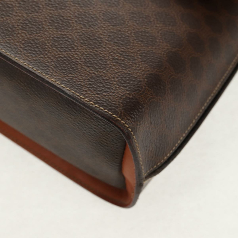 【日本直送】CELINE Macadam帆布手提包 PVC皮革 2way Brown Gold Auth am9343V-14