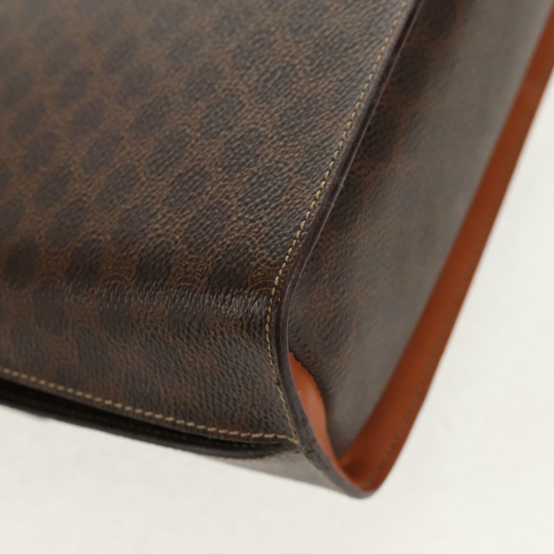 【日本直送】CELINE Macadam帆布手提包 PVC皮革 2way Brown Gold Auth am9343V-15