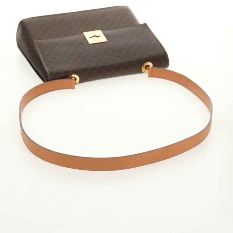 【日本直送】CELINE Macadam帆布手提包 PVC皮革 2way Brown Gold Auth am9343V-27