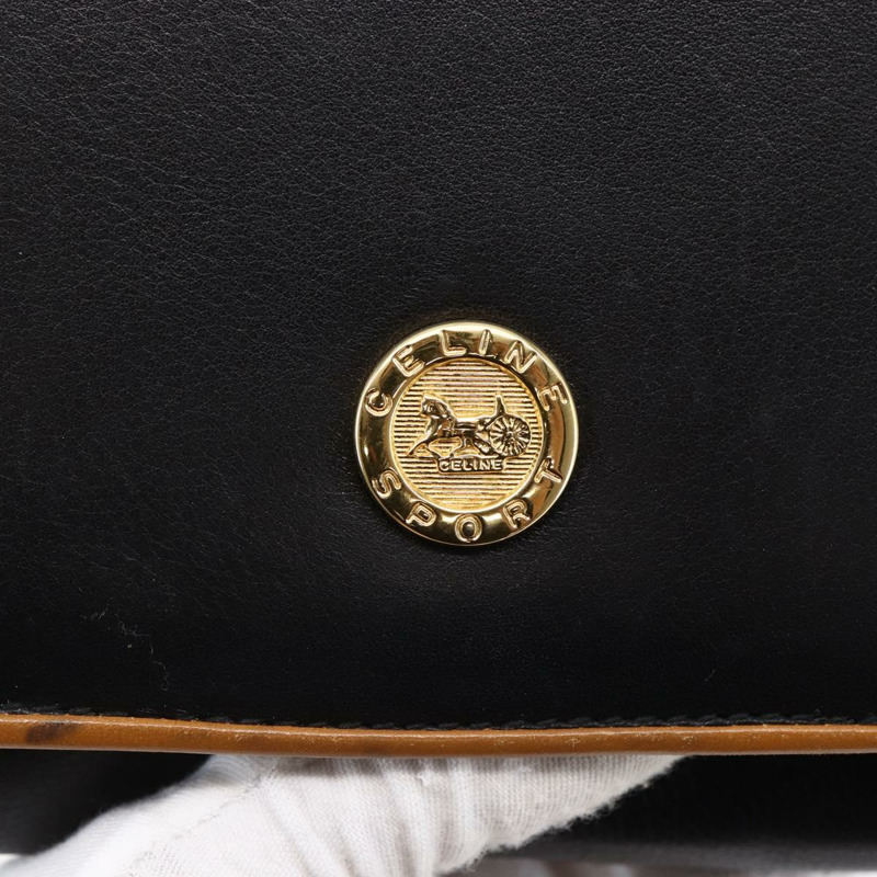 【日本直送】CELINE 黑色金色皮革肩背包 正品 ep11037-16