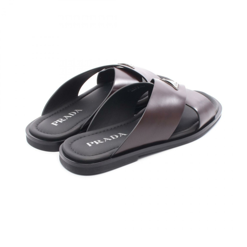 PRADA 交叉涼鞋 #8 鞋 2X3081 皮革 棕色 男士-1