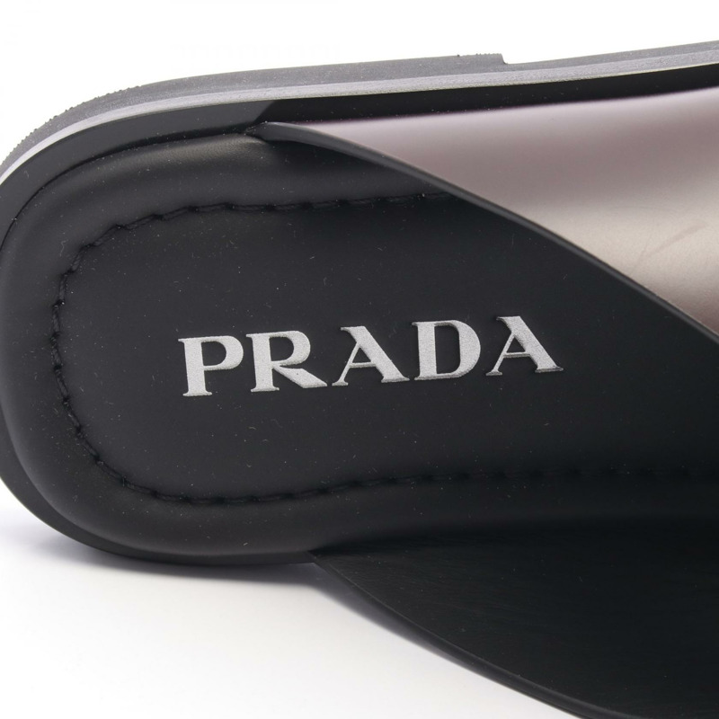 PRADA 交叉涼鞋 #8 鞋 2X3081 皮革 棕色 男士-4