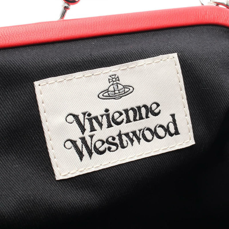 Vivienne Westwood 單肩包 S4B01000IWW00W1001 織物皮革 紅色灰色白色 二手 女款-3