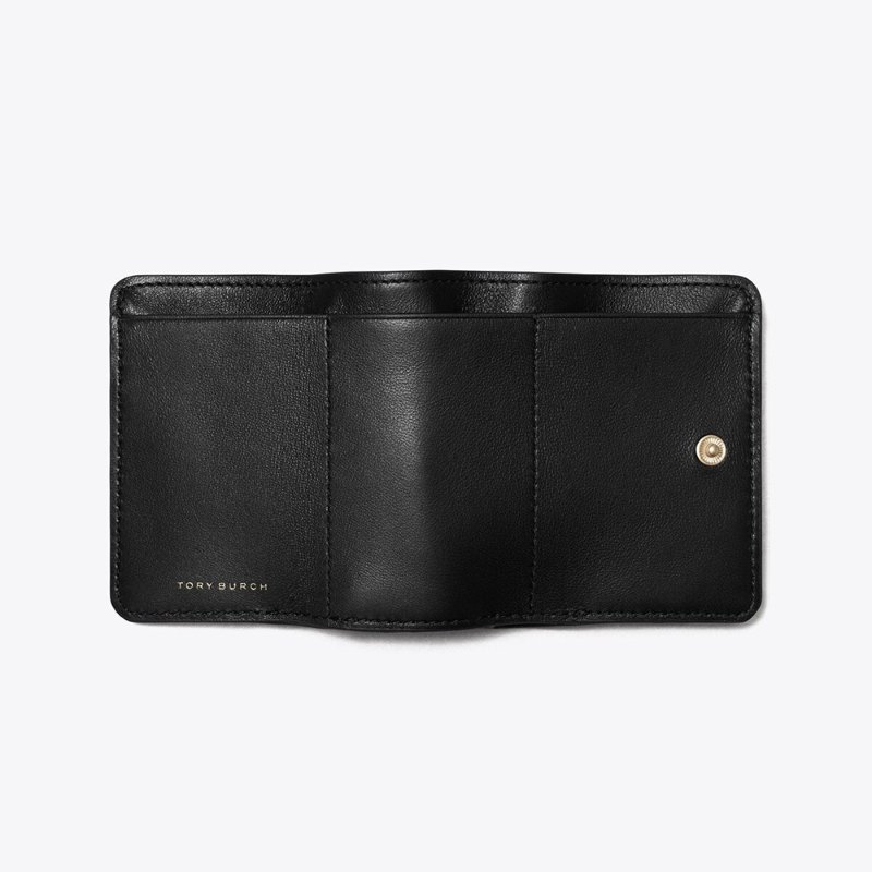 【TORY BURCH】專櫃經典款 Fleming 防刮超軟皮革三折釦式短夾 手拿包 零錢包-2