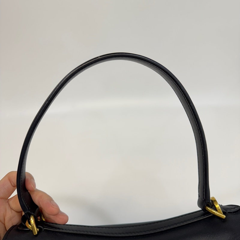 巴黎世家黑金小牛皮小號Rodeo手提斜背包-22