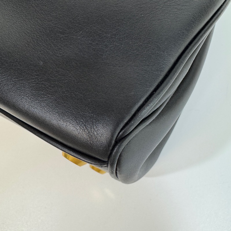 巴黎世家黑金小牛皮小號Rodeo手提斜背包-17