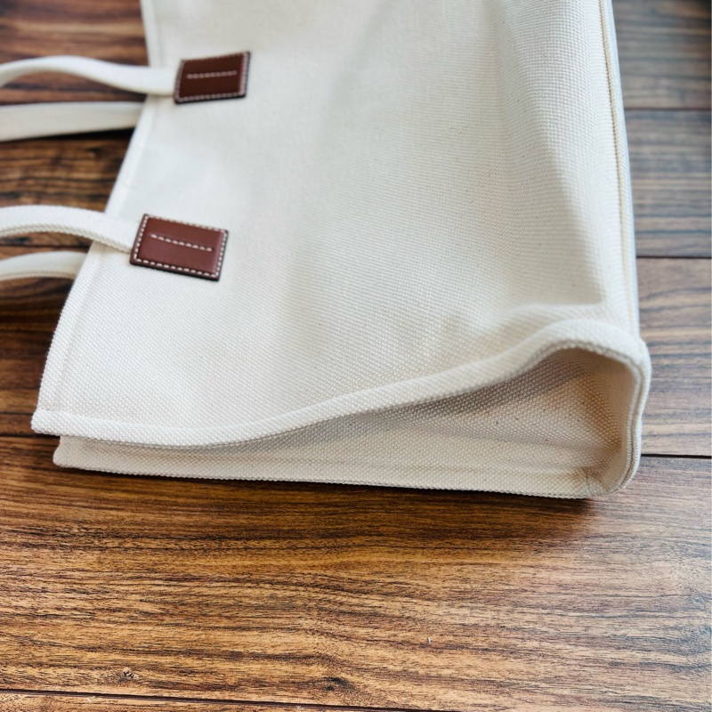 2025 小改款Bally米白帆布橫式托特包-9