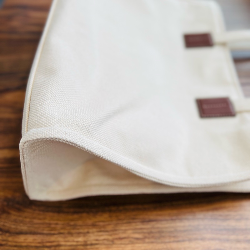 2025 小改款Bally米白帆布橫式托特包-10