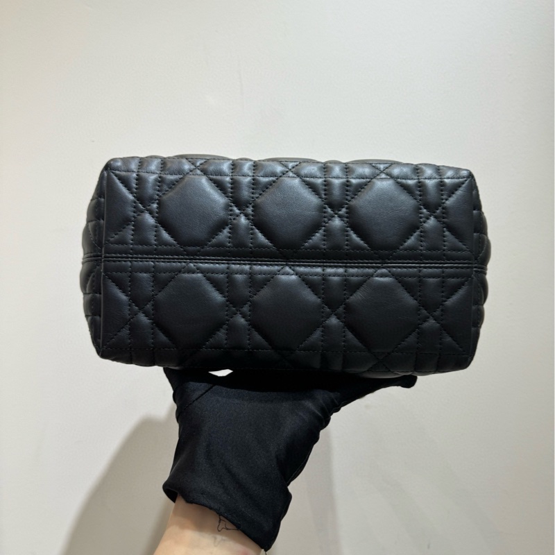 【全❤️】DIOR 黑金Toujours小號牛皮手提單肩托特包-5