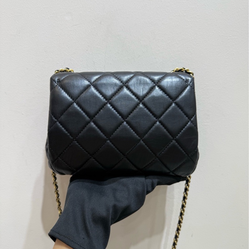 【閒置❤️】 Chanel 19bag褶皺羊皮方胖子 小香單肩斜挎包-2