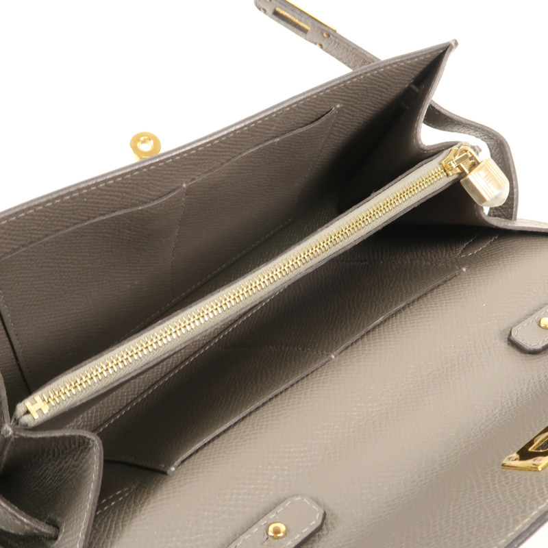 HERMES Epsom皮革Kelly To Go金扣肩背袋-12