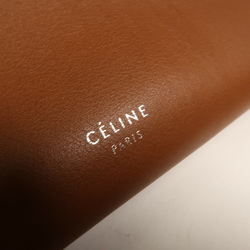 CELINE 牛皮皮革Big Bag銀扣手挽肩背兩用袋-9