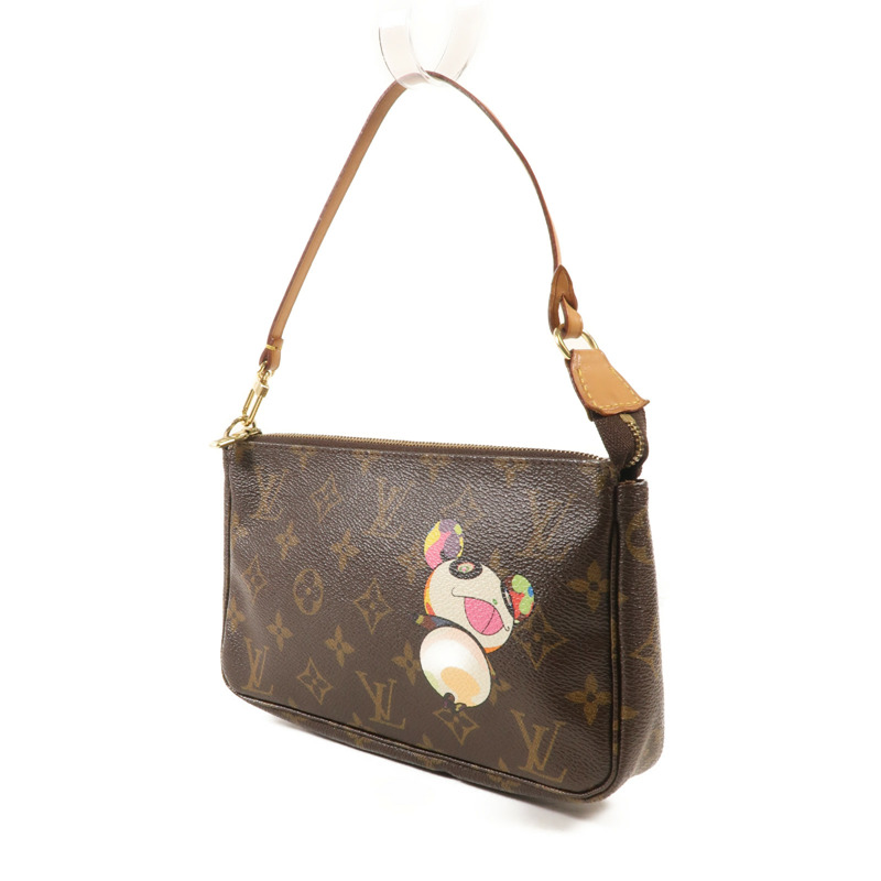 LOUIS VUITTON Monogram Pochette Accessories金扣手挽袋-2