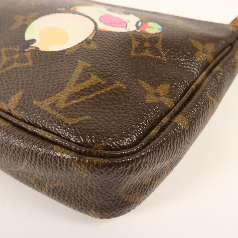 LOUIS VUITTON Monogram Pochette Accessories金扣手挽袋-7