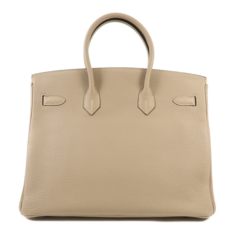 HERMES Clemence皮革Birkin 35銀扣手挽袋Trench-1