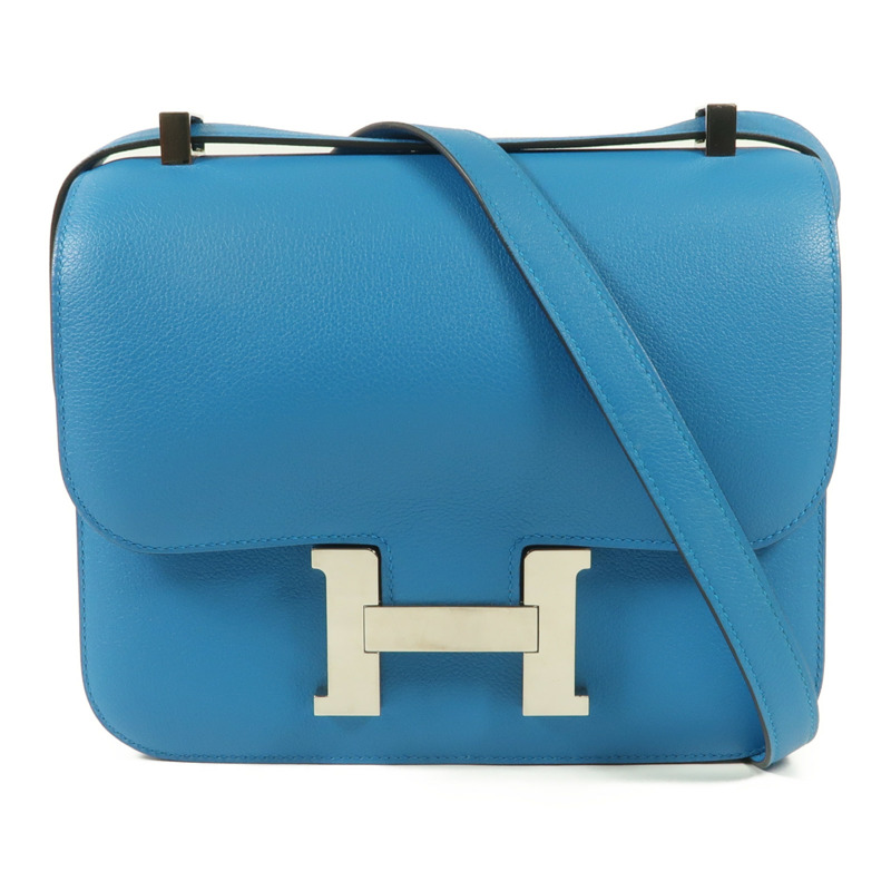 HERMES  Evercolor皮革Constance 24銀扣肩背袋-0