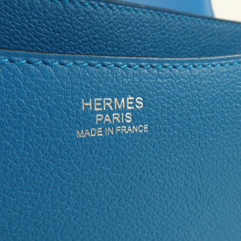 HERMES  Evercolor皮革Constance 24銀扣肩背袋-5