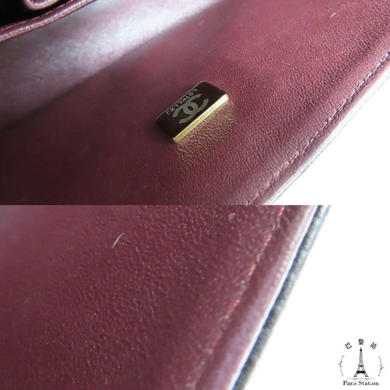 【巴黎站二手名牌專賣店】＊現貨＊CHANEL香奈兒真品＊經典黑色菱格紋荔枝牛皮金雙C COCO 25 金鏈肩背包-7