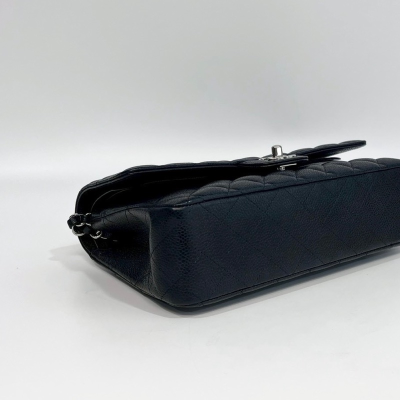 Chanel黑銀COCO25口蓋包A01112-9