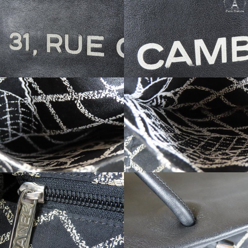 【巴黎站二手名牌專賣店】＊現貨＊CHANEL香奈兒真品＊Essential Rue Cambon黑色小牛皮拉鍊購物手提包 托特包-6