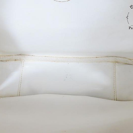 【巴黎站二手名牌專賣店】*現貨*CHANEL香奈兒真品*白色荔枝紋牛皮雙C縫線手提兩用化妝包 拉鍊斜背包-3