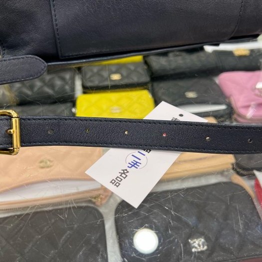 東區正精品㊣Proenza Schouler PS1 Tiny 海軍藍色全皮金釦釦式翻蓋手提包斜背包兩用包 RZ5936-7