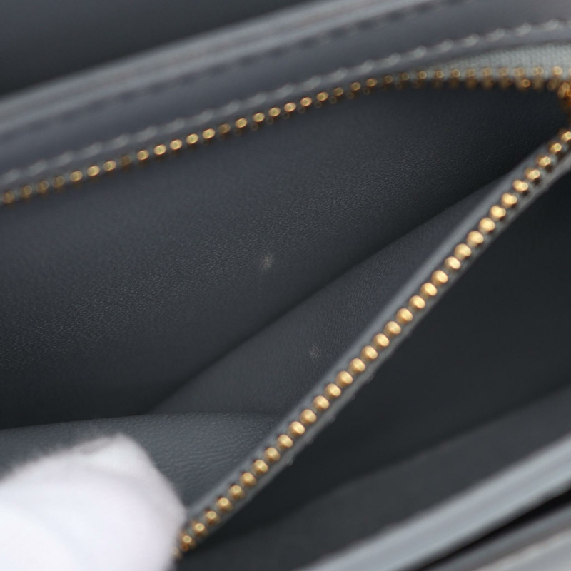 CELINE Teen Besace Triomphe 肩斜背包 110413 皮革 灰色 二手-4