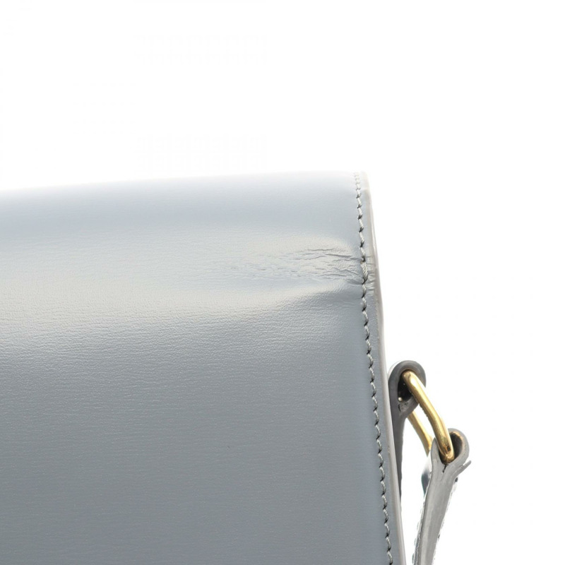 CELINE Teen Besace Triomphe 肩斜背包 110413 皮革 灰色 二手-6