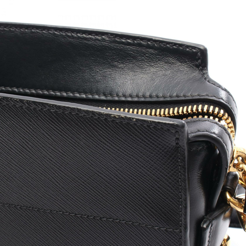 PRADA SAFFIANO SOFT C 肩斜背包 1BH104 皮革 黑色 二手-5