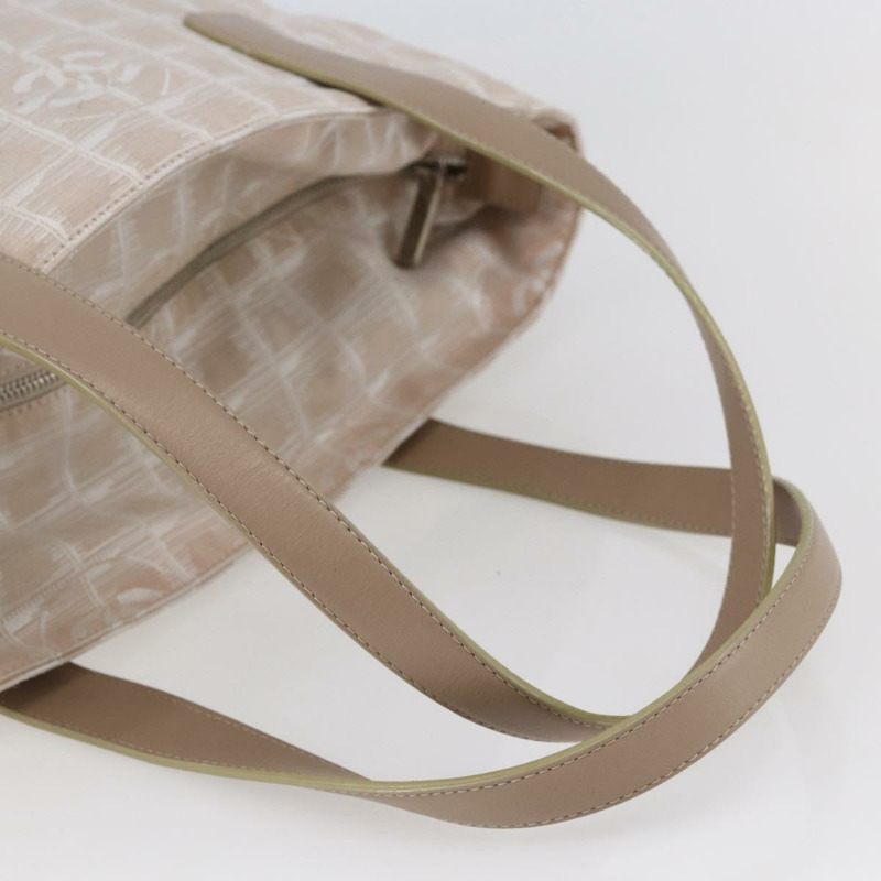 【日本直送】香奈兒 New Wave 手袋 帆布 粉紅色 銀色 CC 正品 ep11016-6