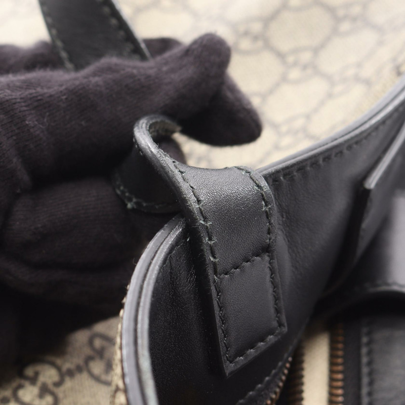 GUCCI GG Supreme 老虎肩背手提包 450950 帆布皮革 米色 二手 男女通用-11