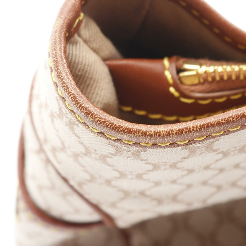 CELINE Boogie Macadam 托特包 手提包 YS00/44 帆布 皮革 米色 棕色 二手 女款-8