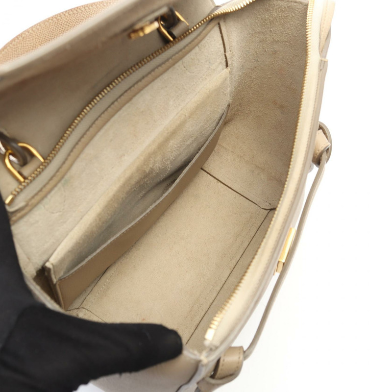 CELINE BELT BAG MICRO 單肩手提斜背包 180153 皮革 米色 二手 女士-2