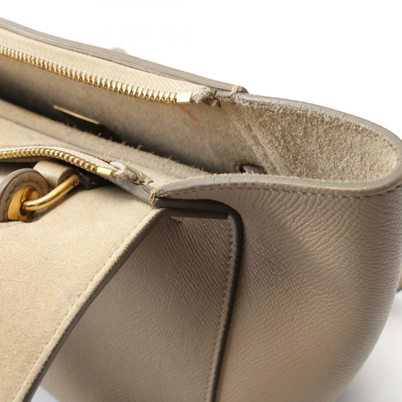 CELINE BELT BAG MICRO 單肩手提斜背包 180153 皮革 米色 二手 女士-9