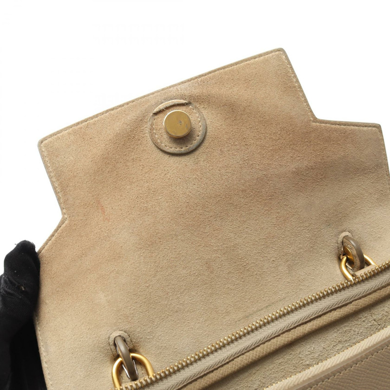 CELINE BELT BAG MICRO 單肩手提斜背包 180153 皮革 米色 二手 女士-10