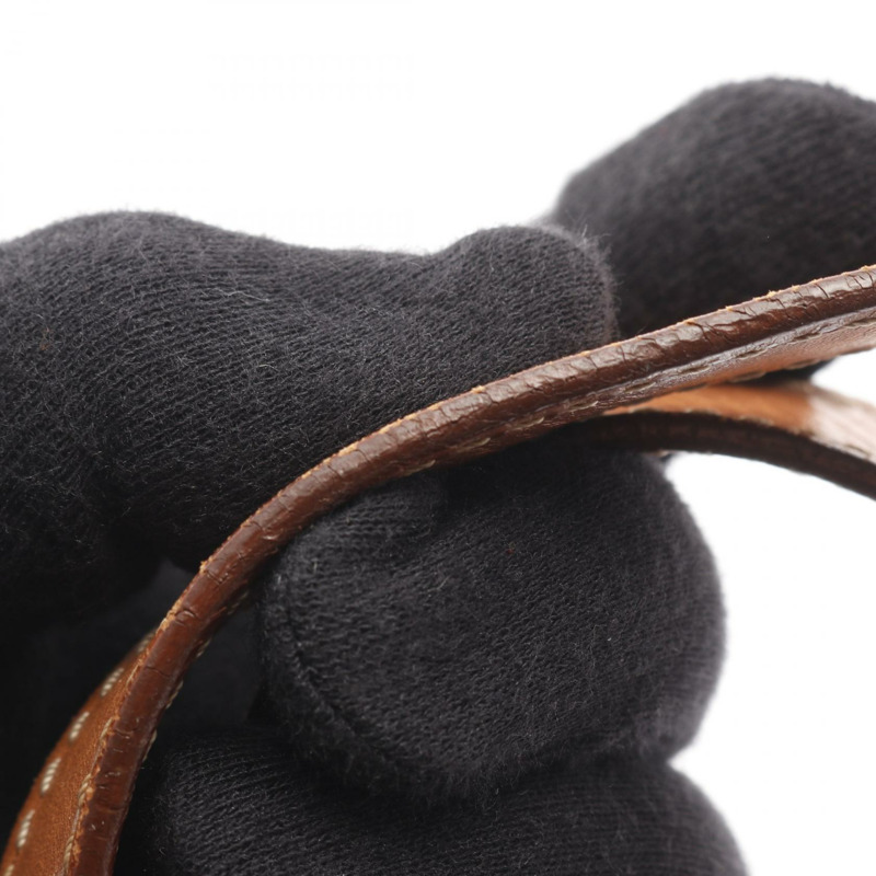 CELINE Macadam 手提包 肩背包 桶包 帆布 皮革 棕色 米色 二手 女款-8