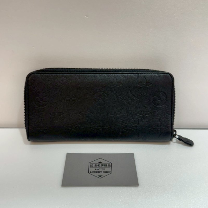 LV 全皮壓紋 拉鍊 長夾/皮夾 M62902 87成新-1