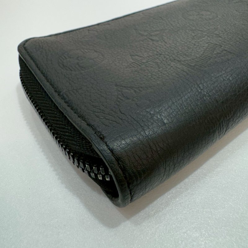 LV 全皮壓紋 拉鍊 長夾/皮夾 M62902 87成新-2