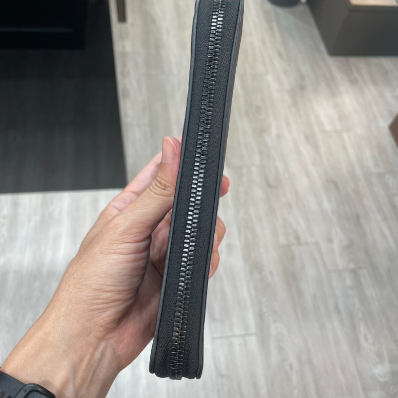 LV 全皮壓紋 拉鍊 長夾/皮夾 M62902 87成新-18