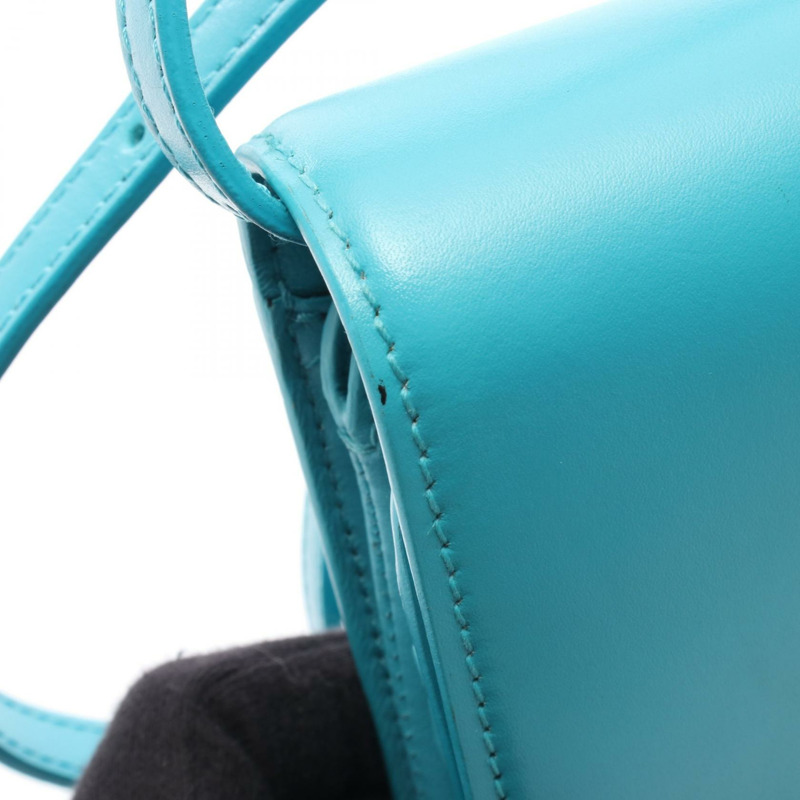 BALENCIAGA 肩挎斜背包 592898 皮革 藍色/綠松石色 二手 女士-7