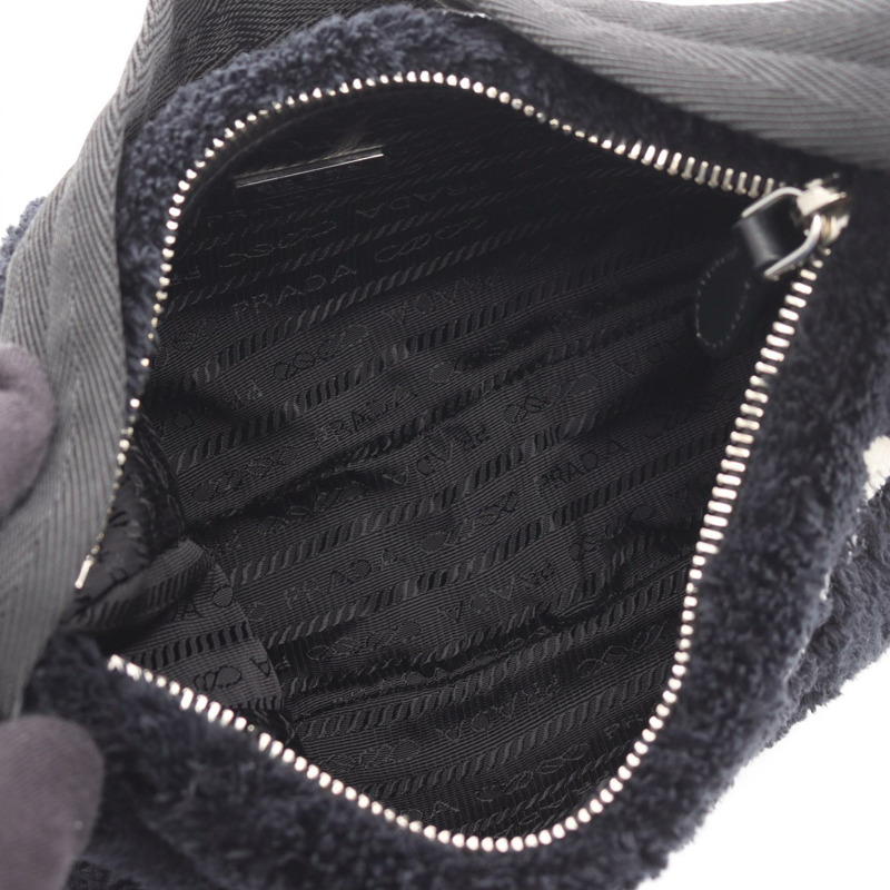 PRADA 2000 復刻版 SPUGNA 迷你手提包 1NE515 布料 黑白配色 二手 女士-2