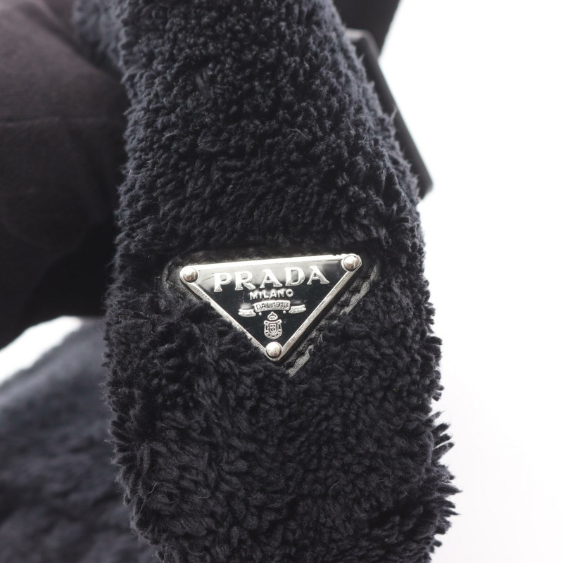 PRADA 2000 復刻版 SPUGNA 迷你手提包 1NE515 布料 黑白配色 二手 女士-7