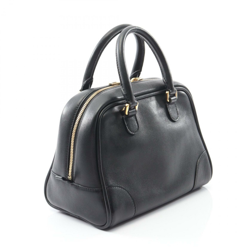 LOEWE Amazona 75 肩斜背包 手提包 301.30.L01 皮革 黑色 二手 女士-1
