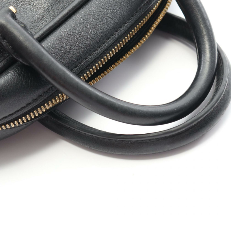 LOEWE Amazona 75 肩斜背包 手提包 301.30.L01 皮革 黑色 二手 女士-4