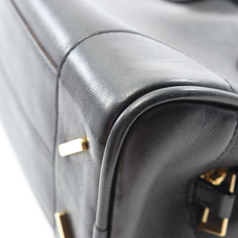 LOEWE Amazona 75 肩斜背包 手提包 301.30.L01 皮革 黑色 二手 女士-5